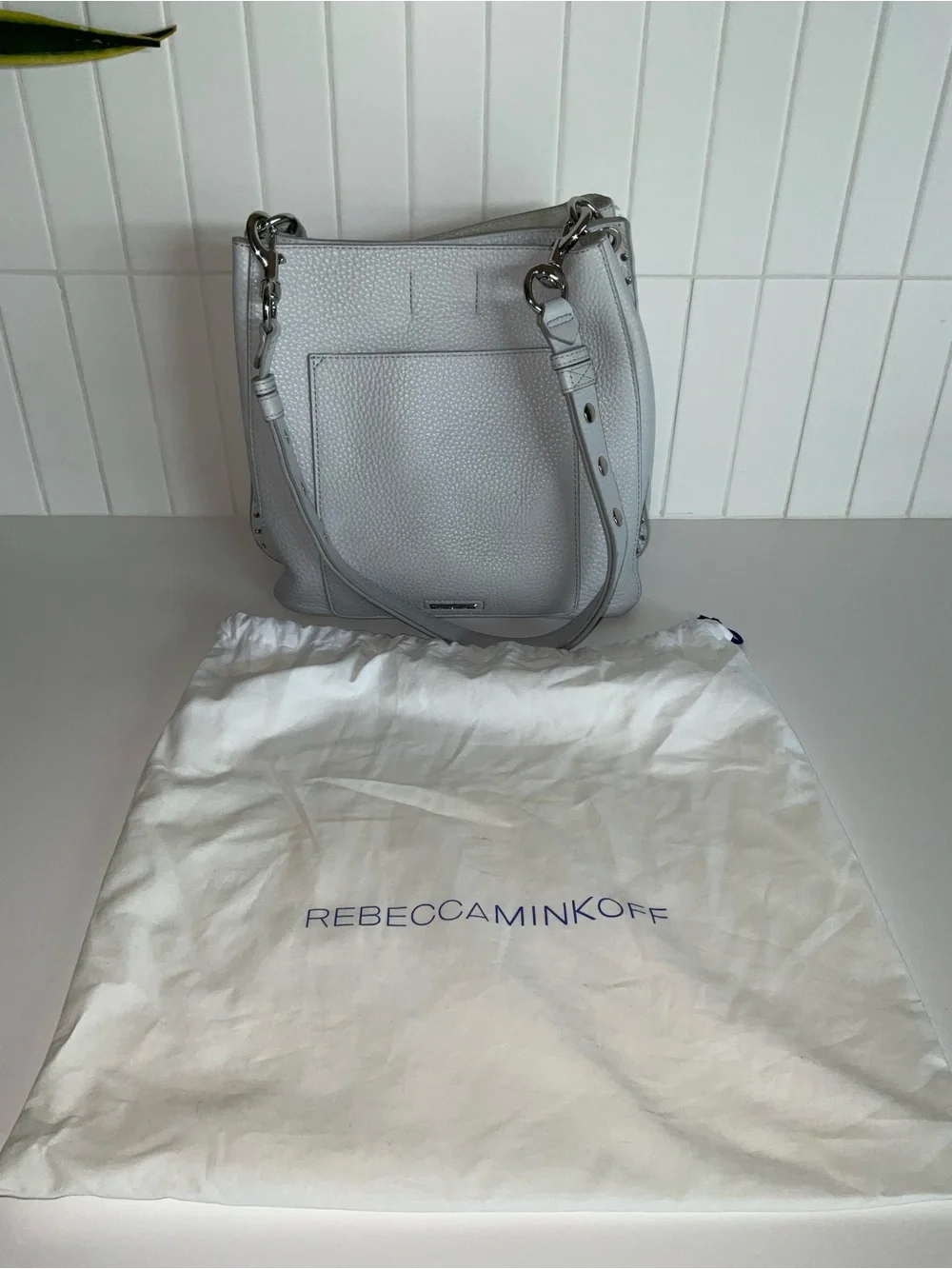Rebecca Minkoff Darren Putty Pebbled Leather Shoulder Hobo
